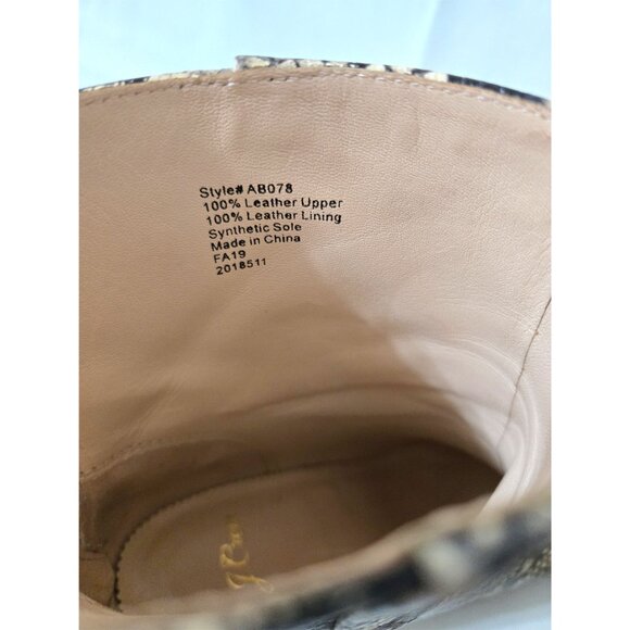 J. Crew Sadie Snake Embossed Leather Boots - size 7 - Picture 13 of 15